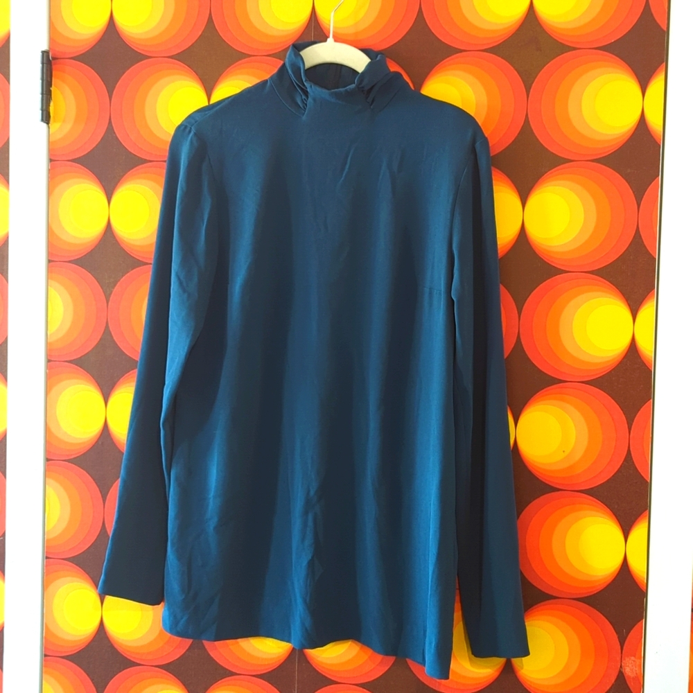COS Mock turtleneck blouse